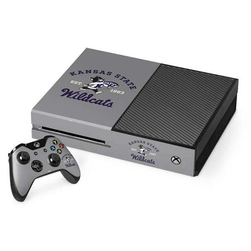 Kansas State University Wildcats Est 1863 Xbox One Console and Controller Bundle Skin