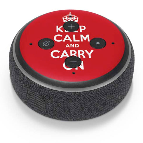 Keep Calm and Carry On Amazon Echo Dot Skin