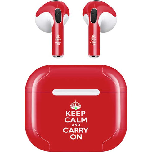 Keep Calm and Carry On Apple AirPods (3rd Gen 2021) Skin