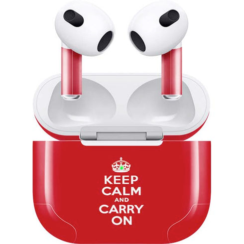 Keep Calm and Carry On Apple AirPods (3rd Gen 2021) Skin