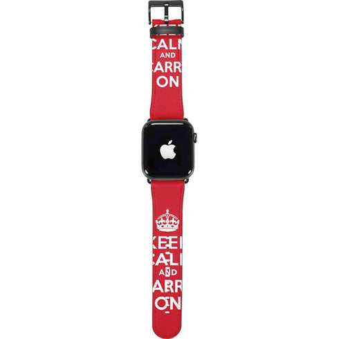 Keep Calm and Carry On Apple Watch Band 38-40mm