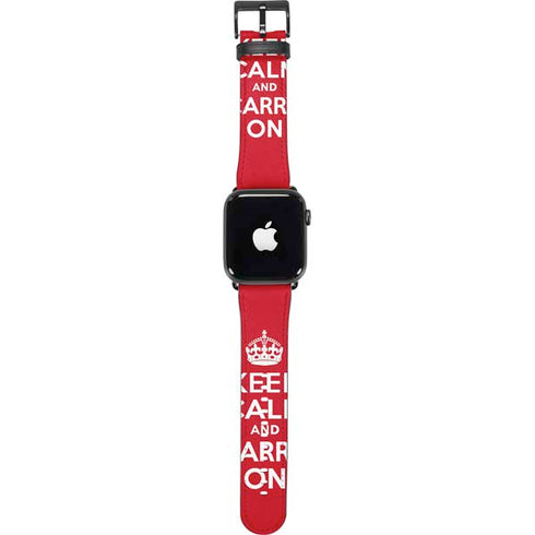 Keep Calm and Carry On Apple Watch Band 42-44mm