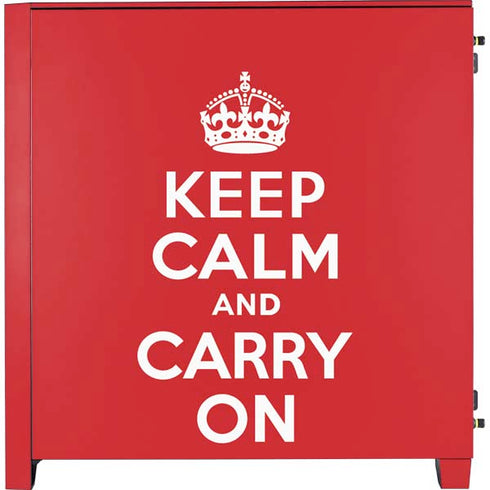 Keep Calm and Carry On Corsair 4000D Tempered Glass Mid-Tower ATX Case Skin