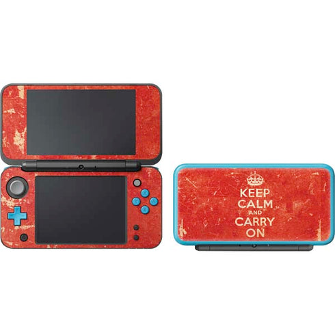 Keep Calm and Carry On Distressed Nintendo 2DS XL (2017) Skin