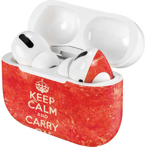 Keep Calm and Carry On Distressed Apple AirPods Pro Skin