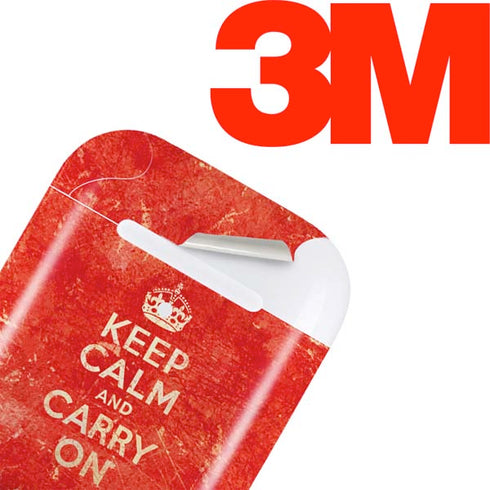 Keep Calm and Carry On Distressed Apple AirPods Skin