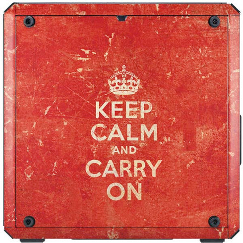 Keep Calm and Carry On Distressed Cooler Master MasterBox Q300L Mini Tower Skin