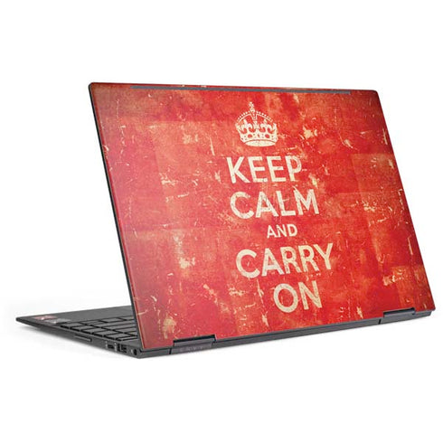 Keep Calm and Carry On Distressed HP Envy Skin