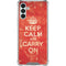 Keep Calm and Carry On Distressed Galaxy A13 5G Clear Case