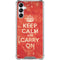 Keep Calm and Carry On Distressed Galaxy A14 5G Clear Case