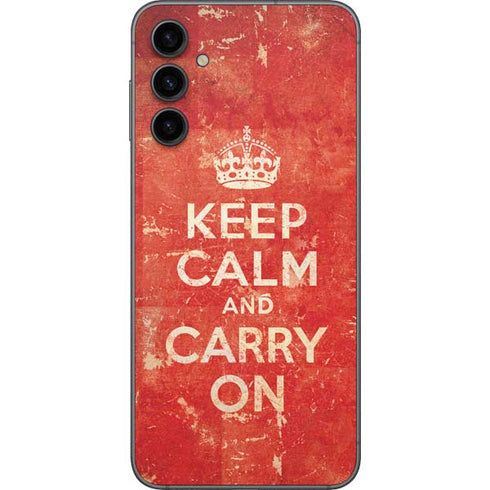 Keep Calm and Carry On Distressed Galaxy A14 5G Skin