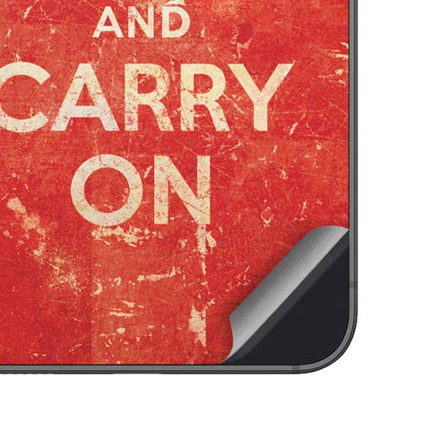 Keep Calm and Carry On Distressed Galaxy A14 5G Skin