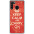 Keep Calm and Carry On Distressed Galaxy A21 Clear Case