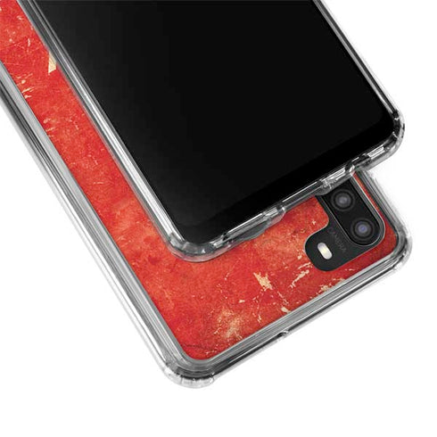 Keep Calm and Carry On Distressed Galaxy A21 Clear Case