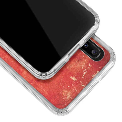 Keep Calm and Carry On Distressed Galaxy A30 Clear Case