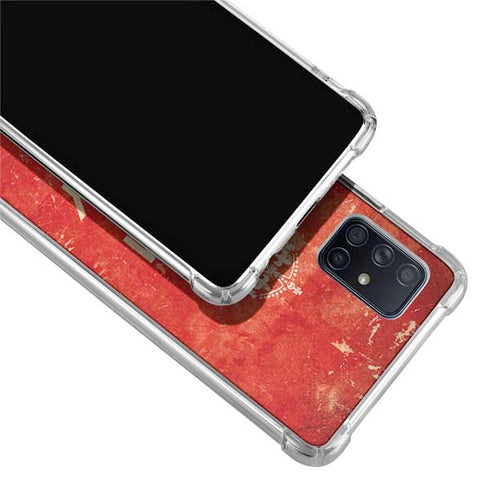 Keep Calm and Carry On Distressed Galaxy A51 5G Clear Case