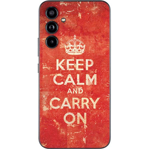 Keep Calm and Carry On Distressed Galaxy A54 5G Skin