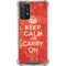 Keep Calm and Carry On Distressed Galaxy A72 5G Clear Case