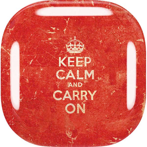 Keep Calm and Carry On Distressed Galaxy Buds Live Skin