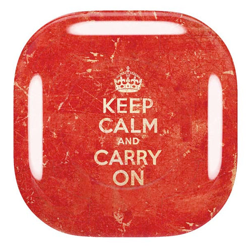 Keep Calm and Carry On Distressed Galaxy Buds Live Skin