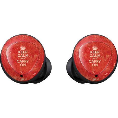 Keep Calm and Carry On Distressed Galaxy Buds Skin