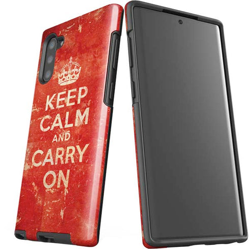 Keep Calm and Carry On Distressed Galaxy Note 10 Pro Case