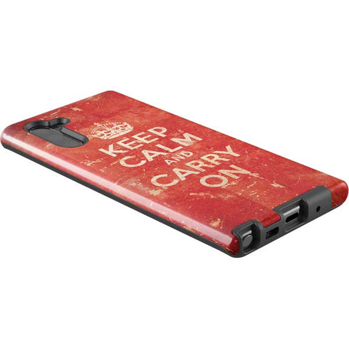 Keep Calm and Carry On Distressed Galaxy Note 10 Pro Case