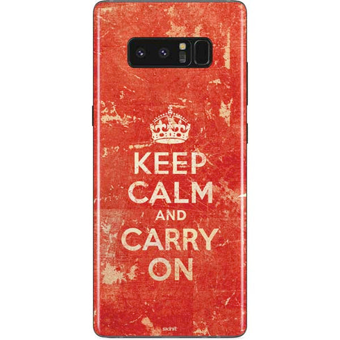 Keep Calm and Carry On Distressed Galaxy Note 8 Skin