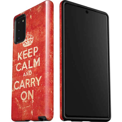 Keep Calm and Carry On Distressed Galaxy Note20 5G Pro Case