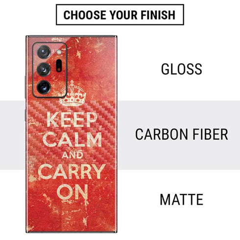 Keep Calm and Carry On Distressed Galaxy Note20 Ultra 5G Skin