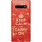 Keep Calm and Carry On Distressed Galaxy S10 Plus Skin