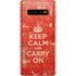Keep Calm and Carry On Distressed Galaxy S10 Plus Skin