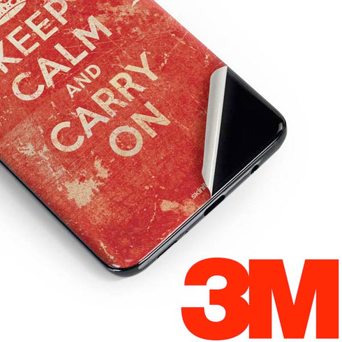 Keep Calm and Carry On Distressed Galaxy S10e Skin