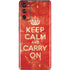 Keep Calm and Carry On Distressed Galaxy S20 Fan Edition Skin
