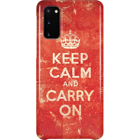 Keep Calm and Carry On Distressed Galaxy S20 Lite Case