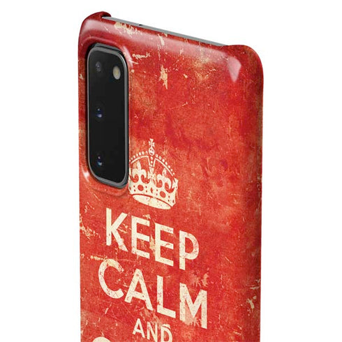 Keep Calm and Carry On Distressed Galaxy S20 Lite Case