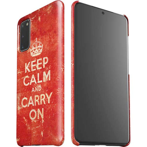 Keep Calm and Carry On Distressed Galaxy S20 Lite Case
