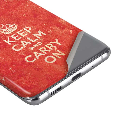 Keep Calm and Carry On Distressed Galaxy S20 Ultra 5G Skin