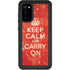 Keep Calm and Carry On Distressed Galaxy S20 Waterproof Case