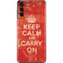 Keep Calm and Carry On Distressed Galaxy S21 Plus 5G Skin