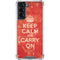 Keep Calm and Carry On Distressed Galaxy S22 Clear Case