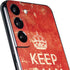 Keep Calm and Carry On Distressed Galaxy S22 Plus Skin
