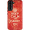 Keep Calm and Carry On Distressed Galaxy S22 Pro Case