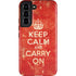 Keep Calm and Carry On Distressed Galaxy S22 Pro Case
