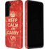 Keep Calm and Carry On Distressed Galaxy S22 Pro Case