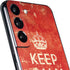 Keep Calm and Carry On Distressed Galaxy S22 Skin