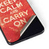 Keep Calm and Carry On Distressed Galaxy S22 Skin