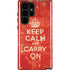 Keep Calm and Carry On Distressed Galaxy S22 Ultra Pro Case