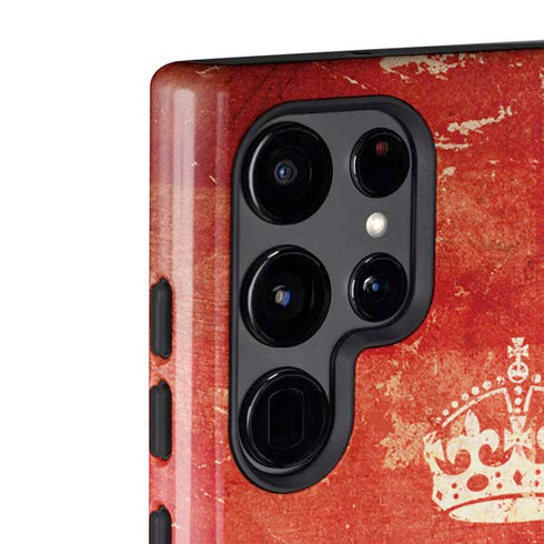 Keep Calm and Carry On Distressed Galaxy S22 Ultra Pro Case