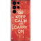 Keep Calm and Carry On Distressed Galaxy S22 Ultra Skin
